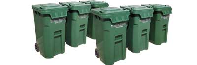 ''Blue Bin'' Recycling Totes, yes we know ours are green
